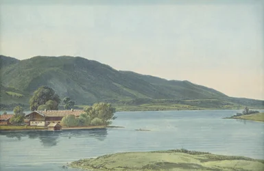 Tegernsee (olja på papper på kartong)